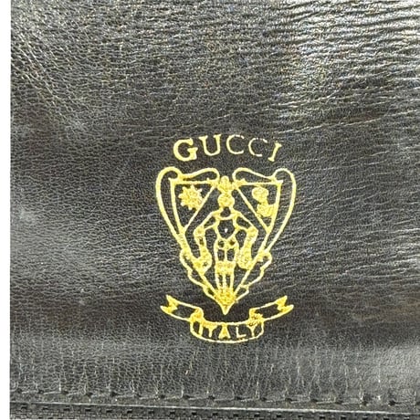 GUCCI GG ブラックキャンバス シェリーライン ヴィンテージショルダーバッグ