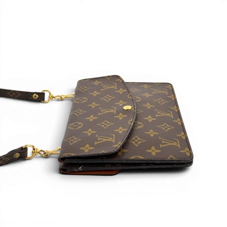 LOUIS VUITTON ダブルラバット モノグラムキャンバス 旧型ショルダーバッグ M51815