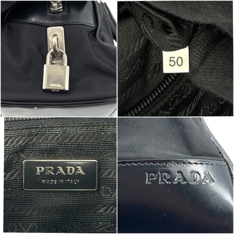 PRADA ボウラーバッグ テスートナイロン ブラック ボウリングバッグ ハンドバッグ