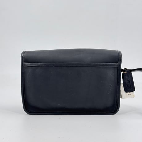 COACH オールドコーチ ブラック ハンドクラフト レザー クラッチバッグ