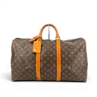 LOUIS VUITTON キーポル50 モノグラムキャンバス ブラウン 旧型 ボストンバッグ M41426