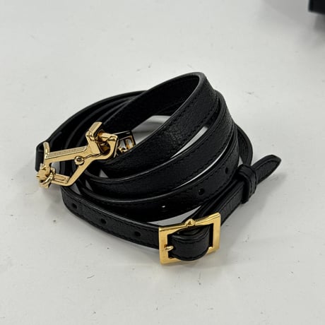 GUCCI シヴィ ビー＆スター ブラックレザー ミニショルダーバッグ 5244054 93075