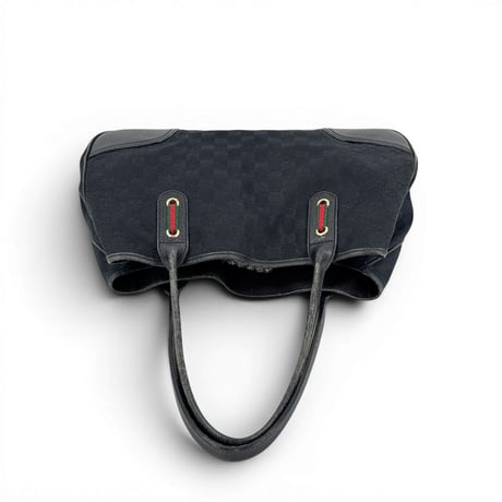 GUCCI プリンシー GGキャンバス エクリプス トートバッグ ブラック シェリーライン リボン 163805