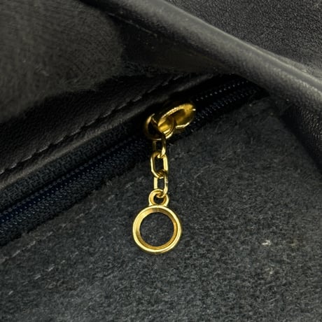 COACH オールドコーチ レザーショルダーバッグ ネイビー ブラック グラブタン