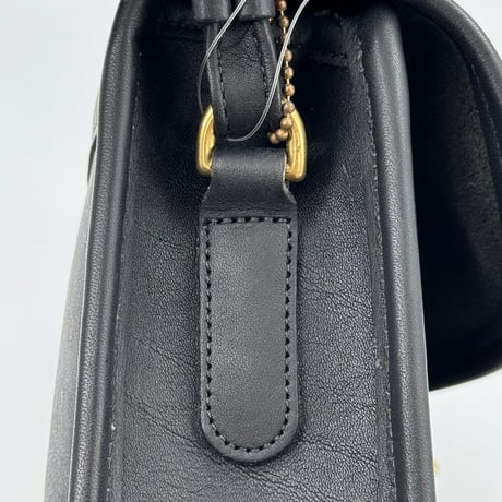 COACH オールドコーチ ブラック ハンドクラフト レザー クラッチバッグ