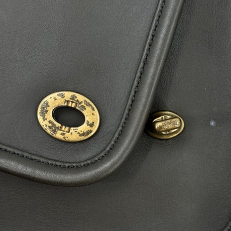 COACH オールドコーチ グリーン フルグレインレザー ハンドバッグ
