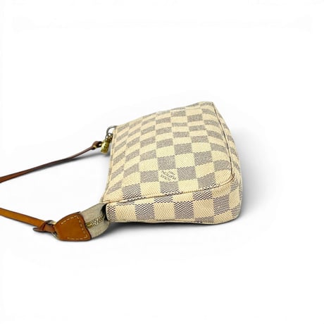 LOUIS VUITTON ポシェットアクセソワール ダミエアズール キャンバス ホワイト ハンドバッグ ポーチ N41207