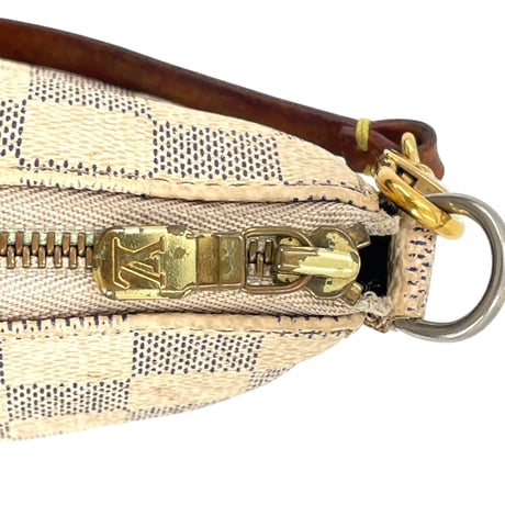 LOUIS VUITTON ポシェットアクセソワール ダミエアズール キャンバス ホワイト ハンドバッグ ポーチ N41207