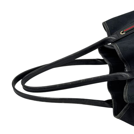 GUCCI プリンシー GGキャンバス エクリプス トートバッグ ブラック シェリーライン リボン 163805