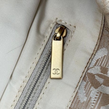 CHANEL ニュートラベルライン ナイロン ジャカード キャンバス トートバッグ