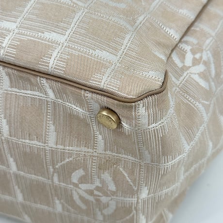 CHANEL ニュートラベルライン ナイロン ジャカード キャンバス トートバッグ
