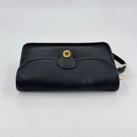 COACH オールドコーチ ブラック ハンドクラフト レザー クラッチバッグ