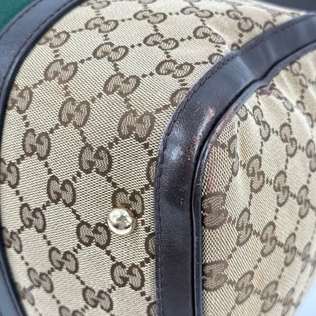 GUCCI GGキャンバス シェリーライン ベージュ 2WAY ハンドバッグ ボストン