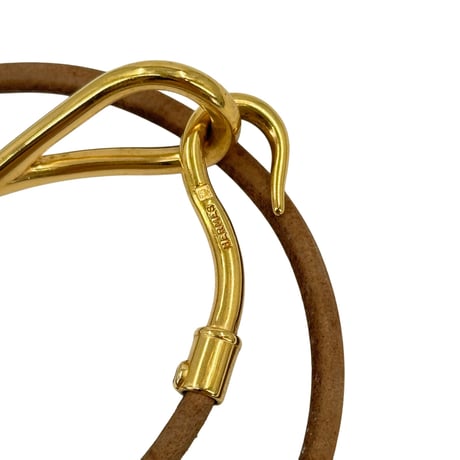 HERMES ジャンボレザー ブラウン ブレスレット チョーカー ヴィンテージ GP