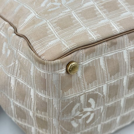 CHANEL ニュートラベルライン ナイロン ジャカード キャンバス トートバッグ