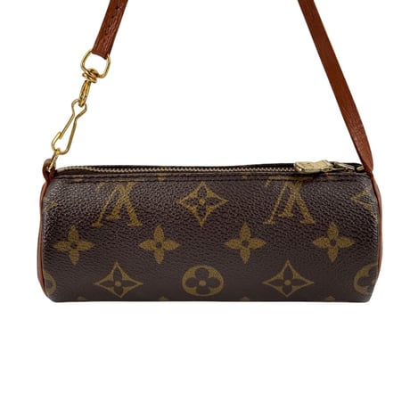 LOUIS VUITTON パピヨン30 モノグラムキャンバス ブラウン 旧型 筒形 ハンドバッグ M51385