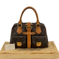 LOUIS VUITTON マンハッタンGM モノグラムキャンバス ブラウン ハンドバッグ M40025