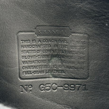 COACH オールドコーチ ブラック ハンドクラフト レザー クラッチバッグ