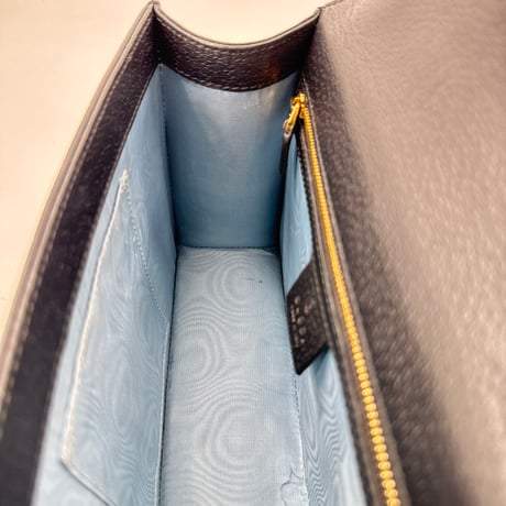 GUCCI シヴィ ビー＆スター ブラックレザー ミニショルダーバッグ 5244054 93075
