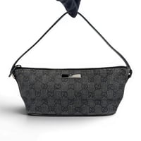 GUCCI ポシェット アクセサリーポーチ GGキャンバス グレー 07108 2123