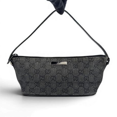 GUCCI ポシェット アクセサリーポーチ GGキャンバス グレー 07108 2123