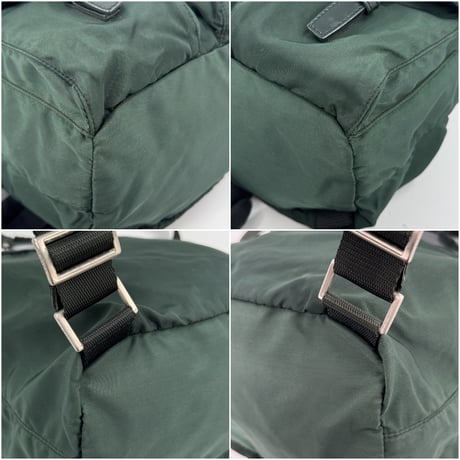 PRADA テスート ナイロン リュック ダークグリーン トライアングルロゴ