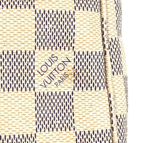 LOUIS VUITTON ポシェットアクセソワール ダミエアズール キャンバス ホワイト ハンドバッグ ポーチ N41207