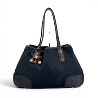 GUCCI プリンシー GGキャンバス エクリプス トートバッグ ブラック シェリーライン リボン 163805
