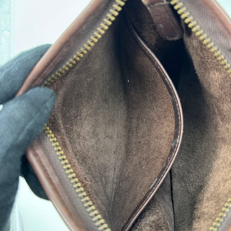 COACH オールドコーチ ブラウン ハンドクラフト レザー ショルダーバッグ