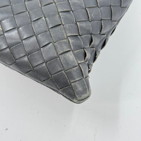 BOTTEGA VENETA イントレチャート エナメル グレー ビジネスバッグ