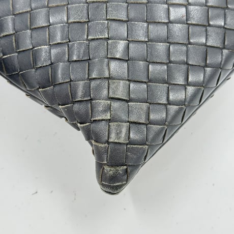 BOTTEGA VENETA イントレチャート エナメル グレー ビジネスバッグ