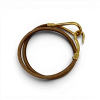 HERMES ジャンボレザー ブラウン ブレスレット チョーカー ヴィンテージ GP