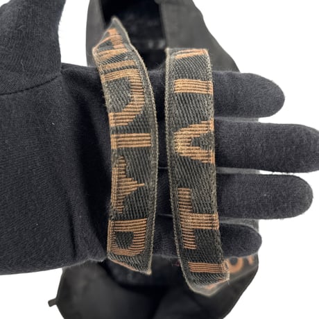 FENDI ロゴ ナイロンキャンバス ダークブラウン トートバッグ ヴィンテージ 16327