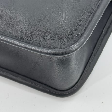 COACH オールドコーチ ブラック ハンドクラフト レザー クラッチバッグ