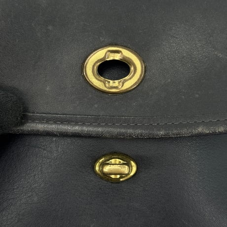 COACH オールドコーチ レザーショルダーバッグ ネイビー ブラック グラブタン