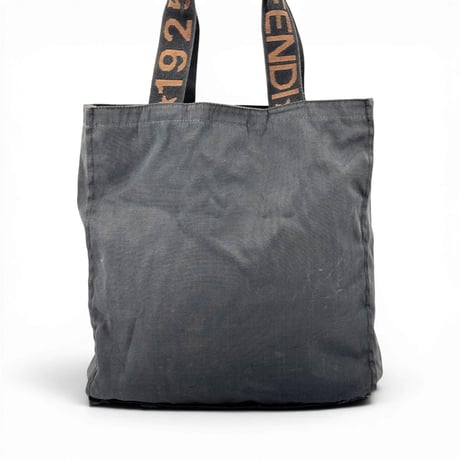 FENDI ロゴ ナイロンキャンバス ダークブラウン トートバッグ ヴィンテージ 16327