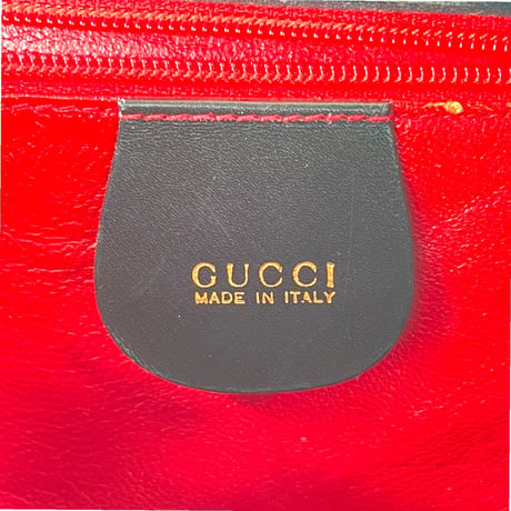GUCCI オールド GUCCI レディロック レザー ブラック キー クロシェット 2WAYバッグ