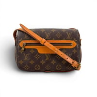 LOUIS VUITTON サンジェルマン23 モノグラムキャンバス ブラウン フラップ ショルダーバッグ M51210