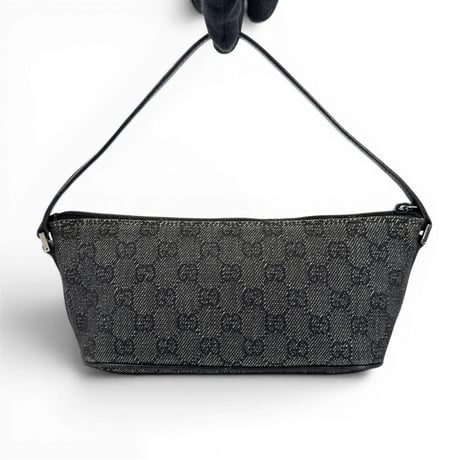 GUCCI ポシェット アクセサリーポーチ GGキャンバス グレー 07108 2123