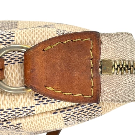 LOUIS VUITTON ポシェットアクセソワール ダミエアズール キャンバス ホワイト ハンドバッグ ポーチ N41207