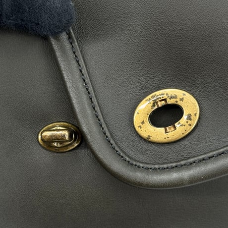 COACH オールドコーチ グリーン フルグレインレザー ハンドバッグ