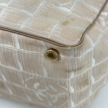 CHANEL ニュートラベルライン ナイロン ジャカード キャンバス トートバッグ