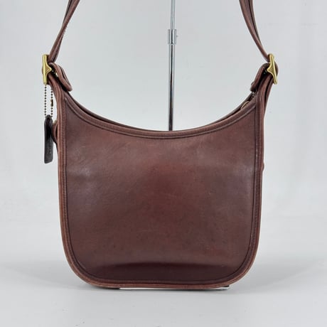 COACH オールドコーチ ブラウン ハンドクラフト レザー ショルダーバッグ
