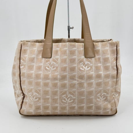 CHANEL ニュートラベルライン ナイロン ジャカード キャンバス トートバッグ