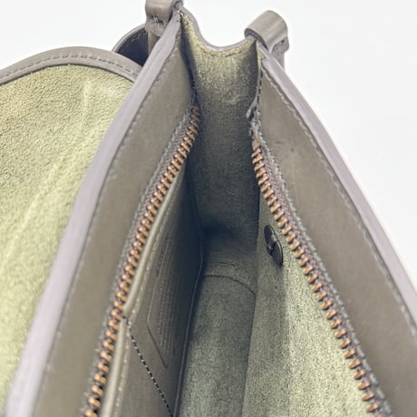 COACH オールドコーチ グリーン フルグレインレザー ハンドバッグ