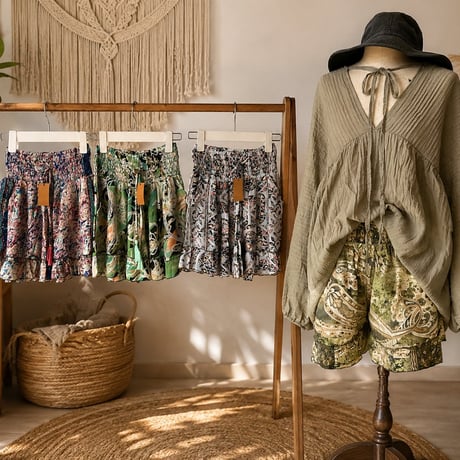 BOHO VIBES JP インドサリー生地リメイクウェア