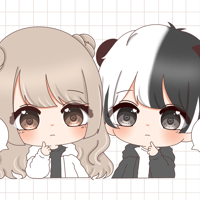 ミニキャラ イラスト ペア画