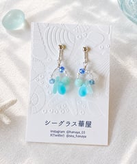 海色リース耳飾り ― しずく ―（イヤリング）