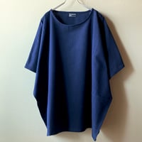 ネパール ドルマンスリーブのゆったりプルオーバー ネイビー ユニセックス