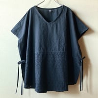 インド 刺繍生地のプルオーバーブラウス スミクロ
